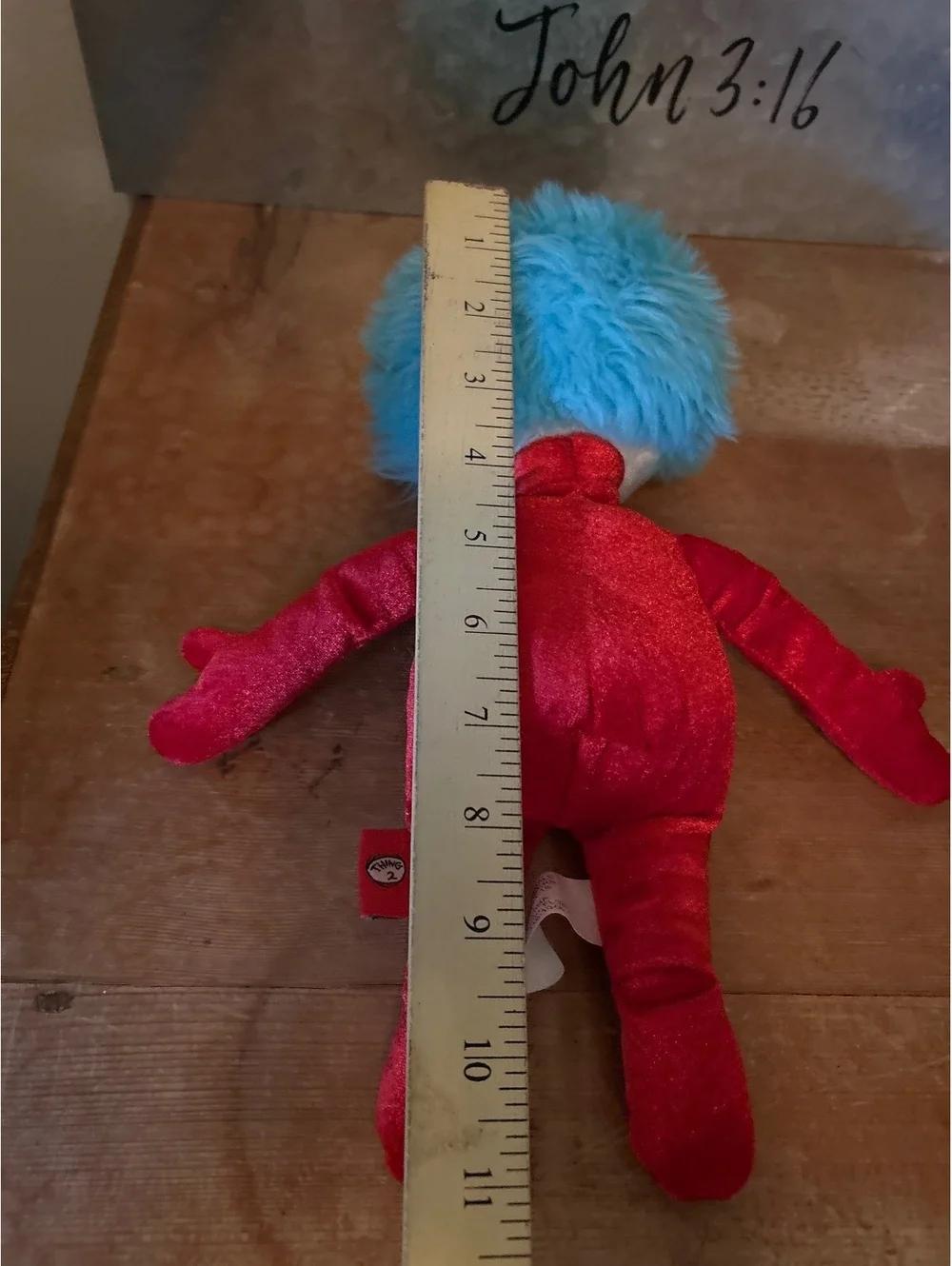 Dr. Seuss Thing 2 Plush Doll with Blue Hair and Red Outfit